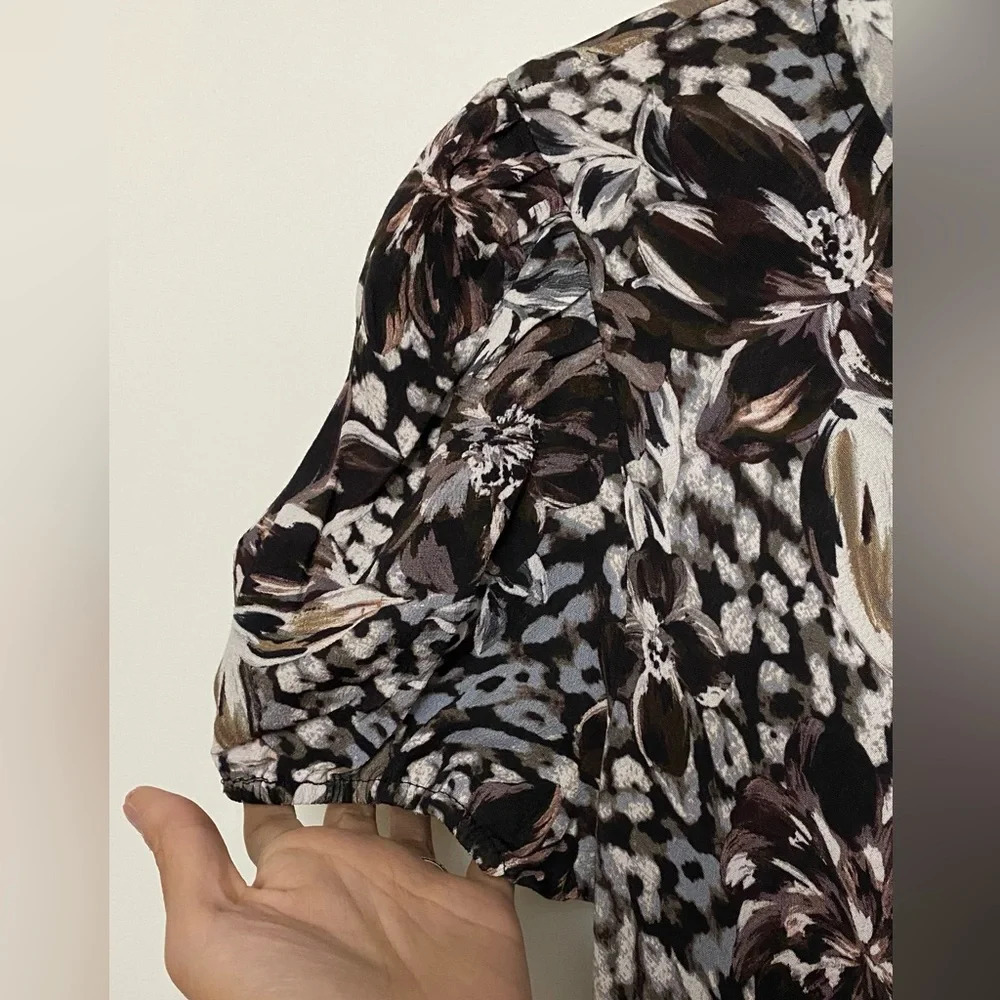 NWT Dolan (Anthropologie) Moira Bias MIDI Dress Brown Motif Size Small - Picture 9 of 11